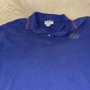 Florida Gators Mens Polo Shirt Vintage College Football Logo Blue Sz XL‎ boca